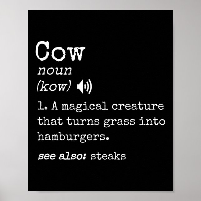 Affiche Amateur de steak de boeuf grillé drôle de défi de  (Devant)
