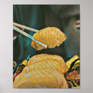Affiche Amateur de sushi asiatique