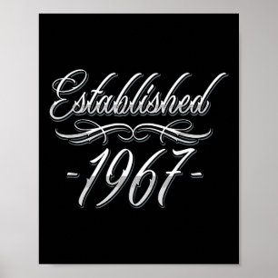 Affiche Amateur de tatouage de 58 ans 1967 58e anniversair