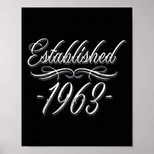 Affiche Amateur de tatouage de 61 ans Année de naissance 1
