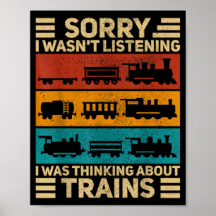 Affiche Amateur de train de chariot rétro Modélisme ferrov