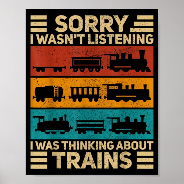 Affiche Amateur de train de chariot rétro Modélisme ferrov (Devant)
