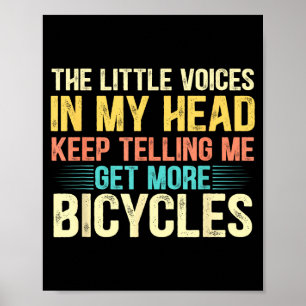Affiche Amateur de vélo Citation drôle Humour cycliste