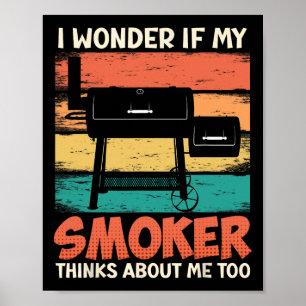 Affiche Amateur de viande Je me demande si mon fumoir pens