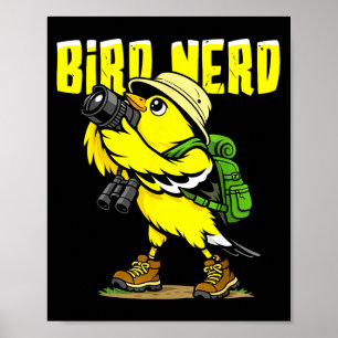 Affiche Amateur d'oiseaux drôle d'observation d'oiseaux am