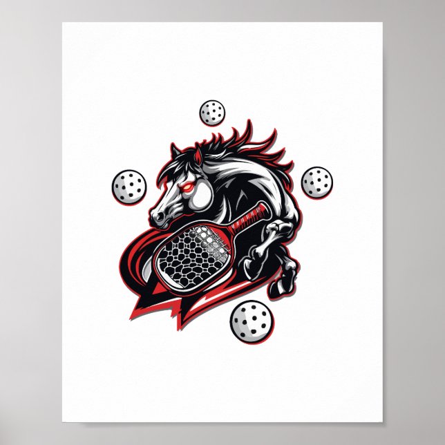 Affiche Amateur du cheval de Pickleball (Devant)