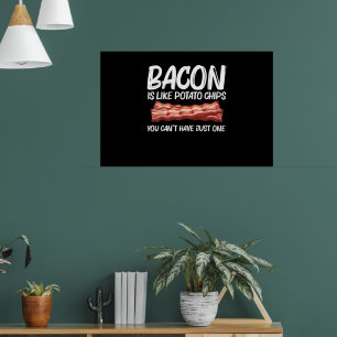 Affiche Amateurs de bacon Hommes Femmes Viandes Foodie Pun