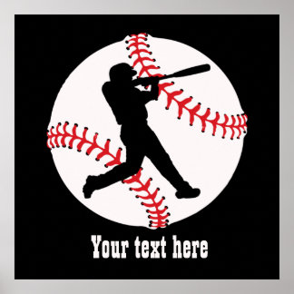 Affiche Amateurs de baseball cool ajouter du texte