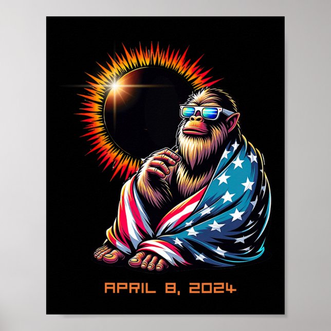 Affiche Amateurs de Bigfoot Sasquatch Total Solar Eclipse  (Devant)