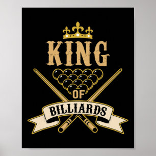 Affiche Amateurs De Billard Snooker -King Of Billiards