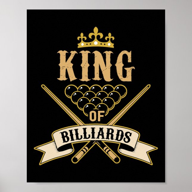 Affiche Amateurs De Billard Snooker -King Of Billiards (Devant)