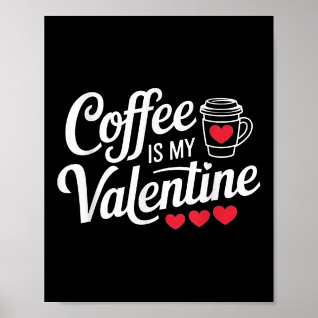 Affiche Amateurs De Café Valentines Jour Tee Café Est Ma V (Devant)