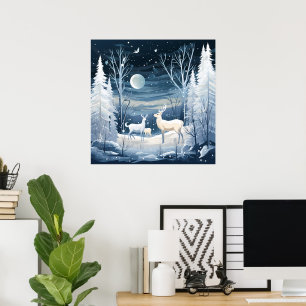 Affiche Amateurs de cerfs d'hiver cool
