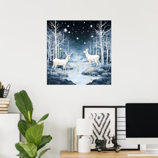 Affiche Amateurs de cerfs d'hiver cool