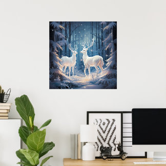 Affiche Amateurs de cerfs d'hiver cool