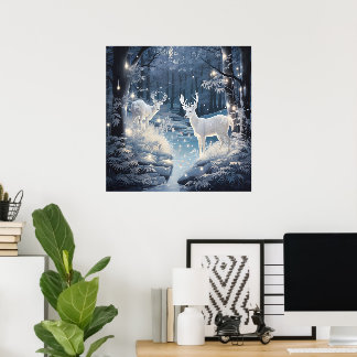 Affiche Amateurs de cerfs d'hiver cool