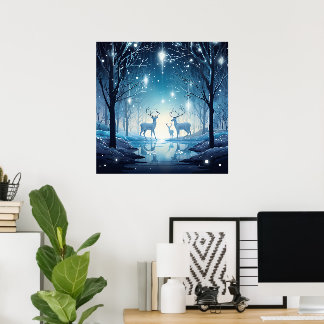 Affiche Amateurs de cerfs d'hiver cool