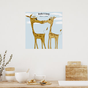 Affiche Amateurs de girafe adorables