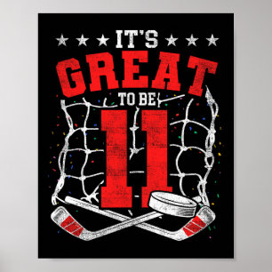 Affiche Amateurs de hockey pour votre 11e anniversaire C'e