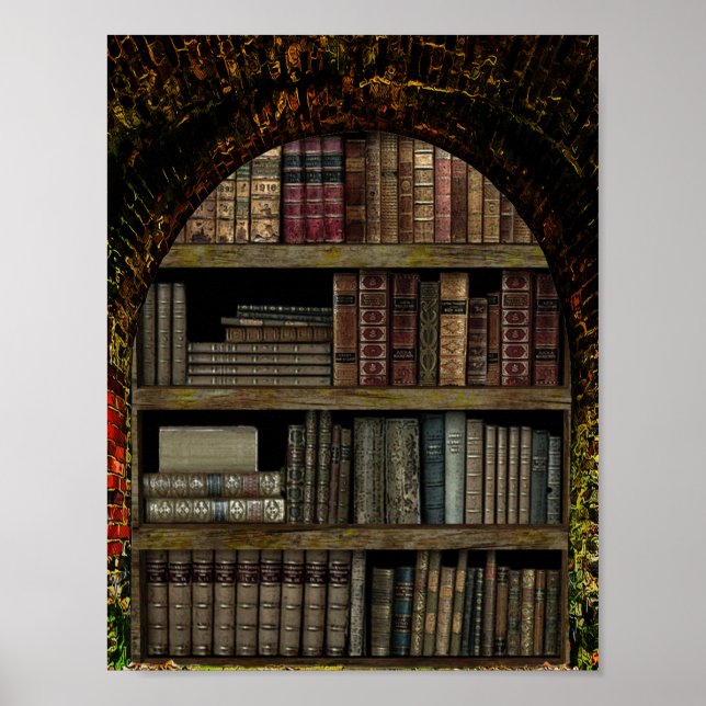 Affiche Amateurs de livres de la bibliothèque Old Book (Devant)