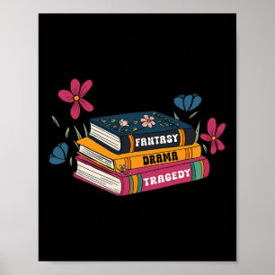 Affiche Amateurs de livres Imaginaire Drama Tragedy Subtle