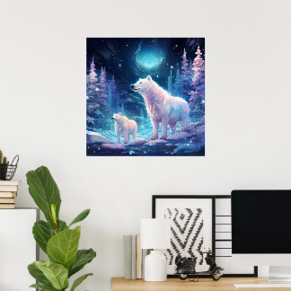 Affiche Amateurs de loups d'hiver cool