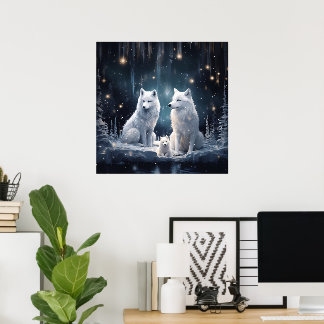 Affiche Amateurs de loups d'hiver cool