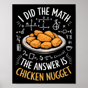 Affiche Amateurs de nourriture j'ai fait le calcul la répo
