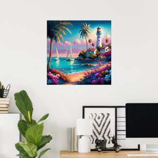 Affiche Amateurs de phare de plage
