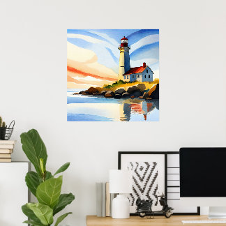 Affiche Amateurs de phare de plage