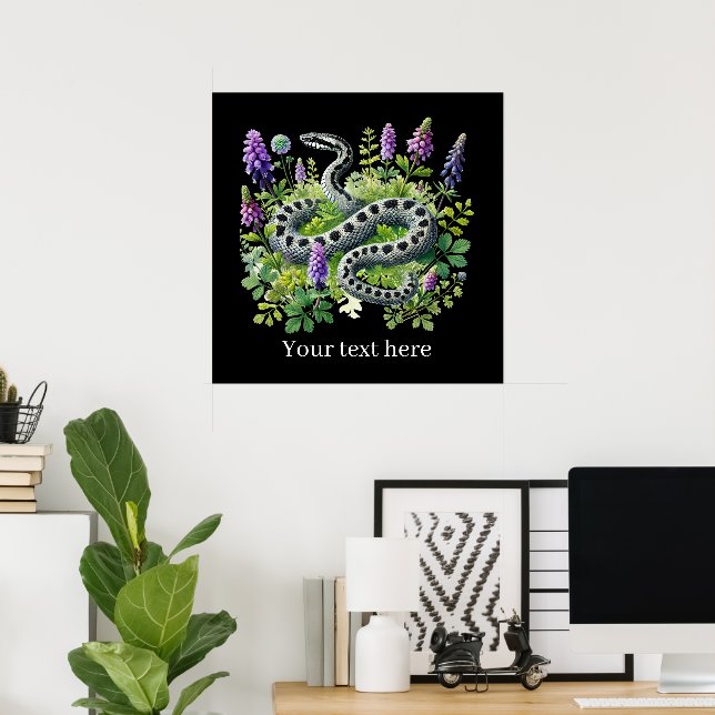 Affiche Amateurs de serpent cool personnalisable (Bureau à domicile)