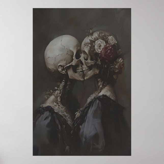 Affiche Amateurs d'ossements sombres Art Dark Academia, Fl (Devant)