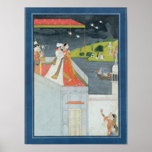 Affiche Amateurs en terrasse, c.1780-1800