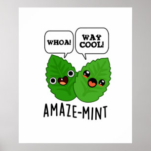 Affiche Amaze-mint Funny Mint Leaves Pun