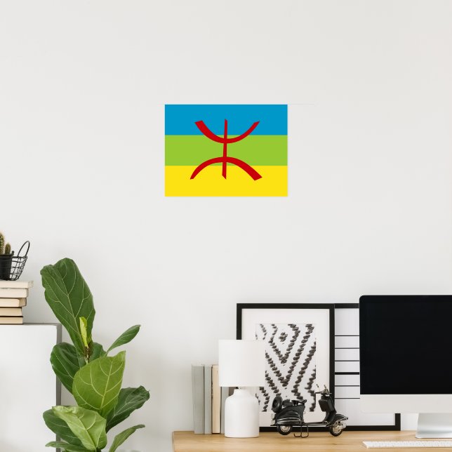 Affiche Amazigh Flag Gift Berber Flag Kabyles (Bureau à domicile)