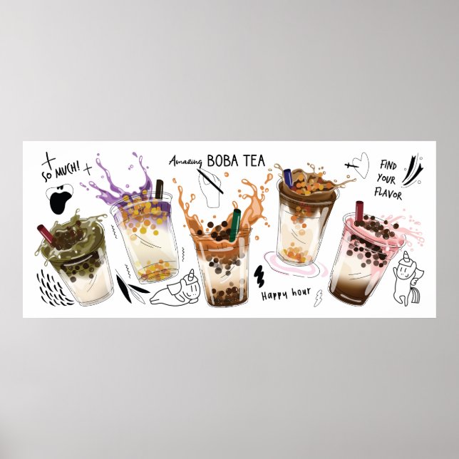Affiche Amazing Boba tea (Devant)