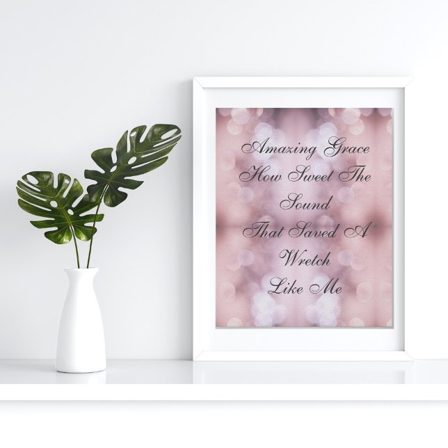 Affiche Amazing Grace Bokeh Rose Lumineux  (Créateur téléchargé)