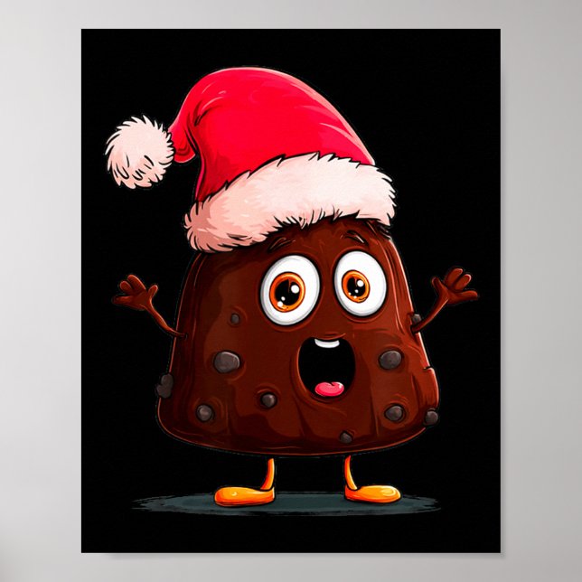 Affiche Amazing Pudding Look With Christmas Hat  (Devant)