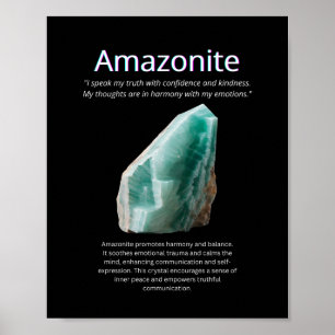 Affiche Amazonite Crystal Stone Signifie