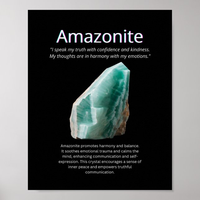 Affiche Amazonite Crystal Stone Signifie (Devant)
