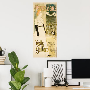Affiche Ambassadeurs Yvette Guilbert par Theophile Steinle