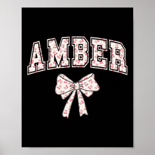 Affiche Amber Coquette Bow Shirt Women Ribbon Fête des Mèr