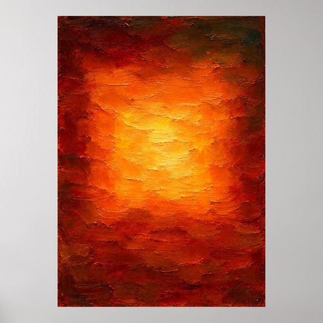 Affiche Amber Radiance - Abstrait Orange Texturé (Devant)