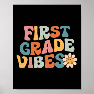 Affiche Ambiance de classe - Équipe de 1re année Rétro 1er