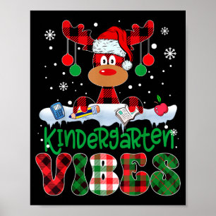 Affiche Ambiance de maternelle Professeur Buffalo Carreaux