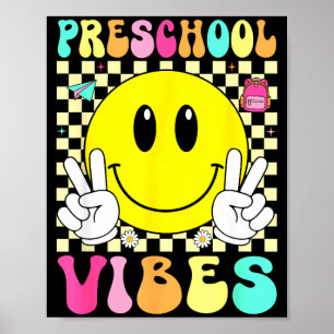 Affiche Ambiance préscolaire visage sourire rétro retour à