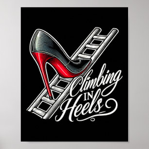 Affiche Ambition d'entreprise en talons hauts
