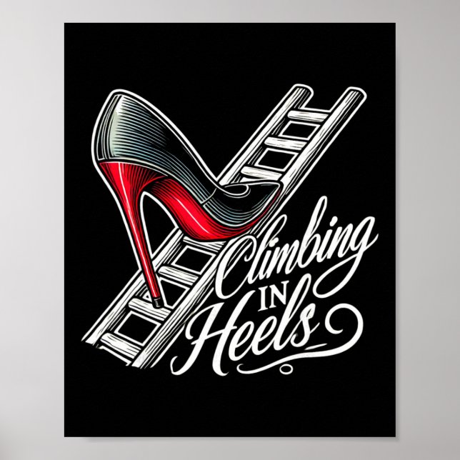 Affiche Ambition d'entreprise en talons hauts (Devant)