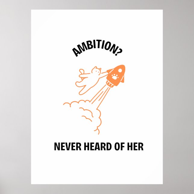 Affiche Ambition ? Jamais entendu parler d'elle - Fusée de (Devant)