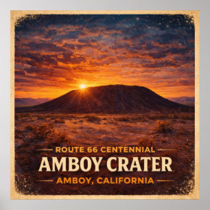 Affiche Amboy Crater Californie Centenaire
